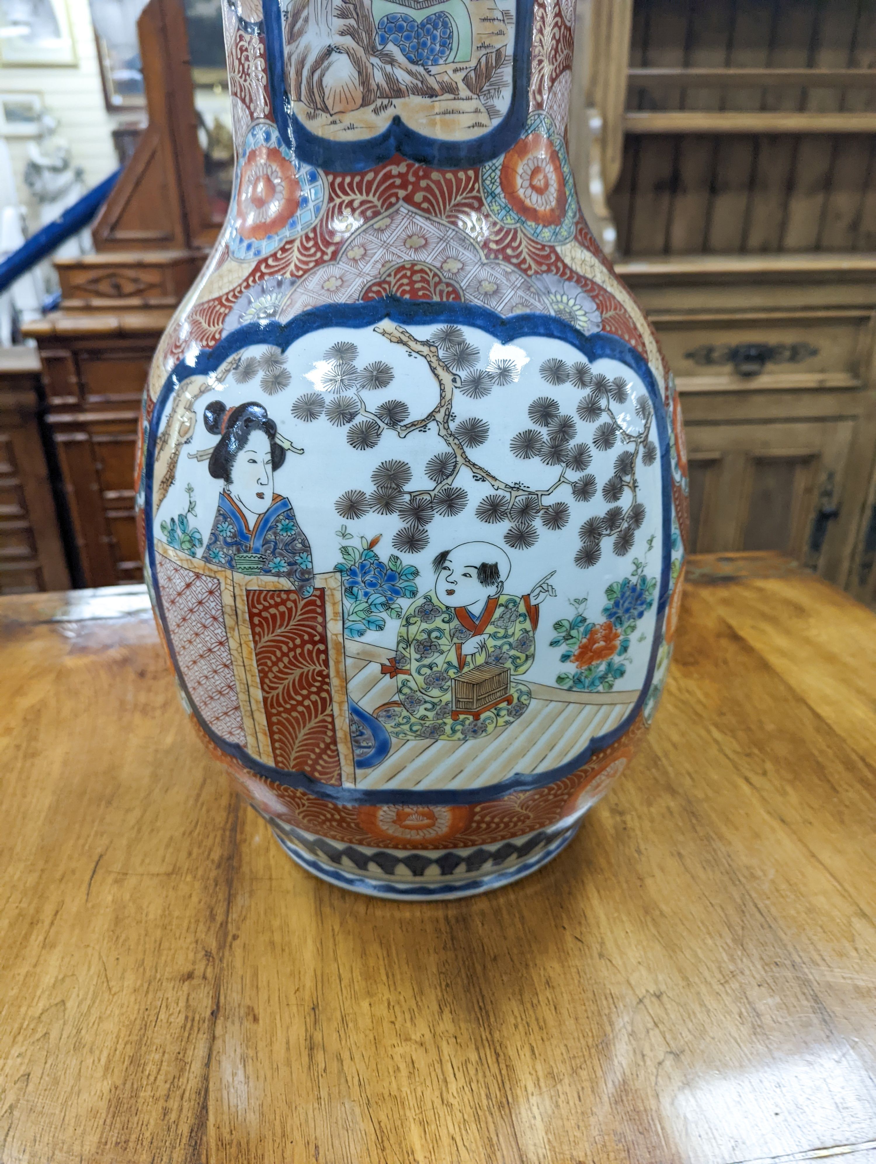 A large Imari vase (restored) 65cm